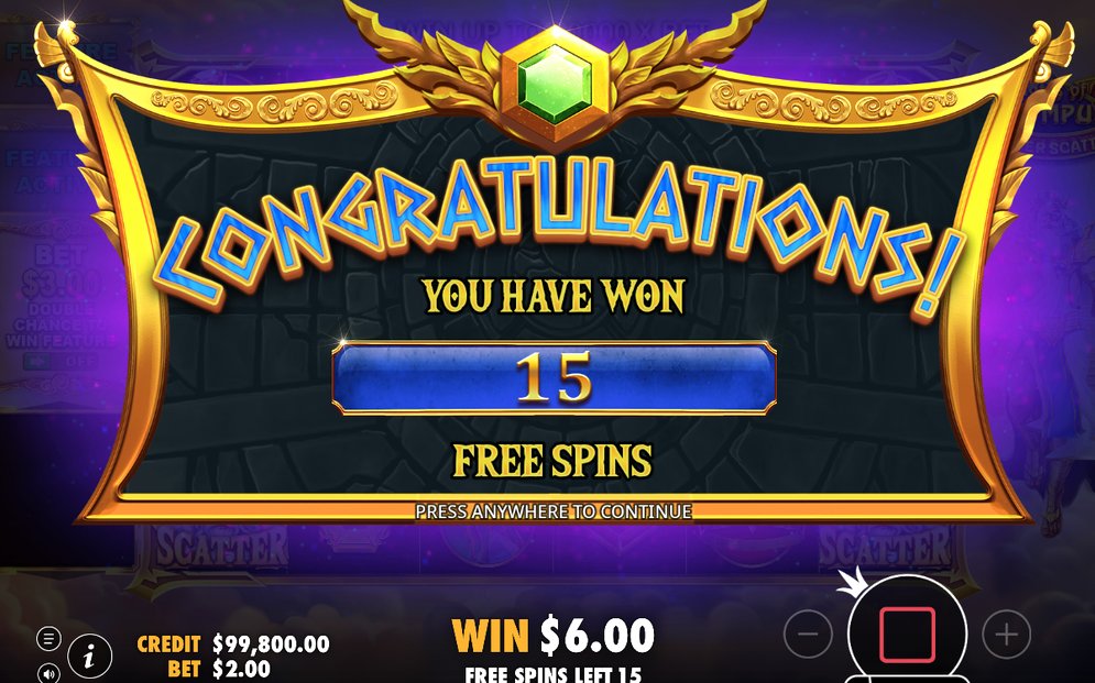Free Spins med 15 spinn och total multiplikator