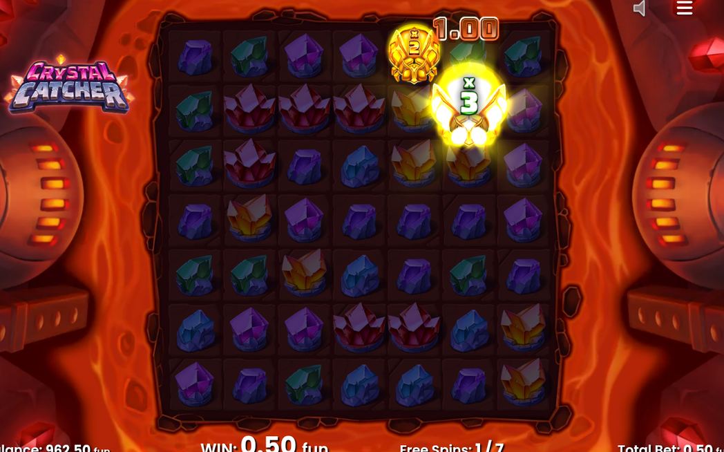 Free Spins på lavagrottans bakgrund med Wild Beetle